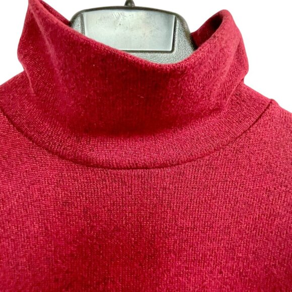 Uniqlo Sweater Dress Cranberry Knit Long Sleeve Turtleneck Midi Women's Size XS - Picture 7 of 15